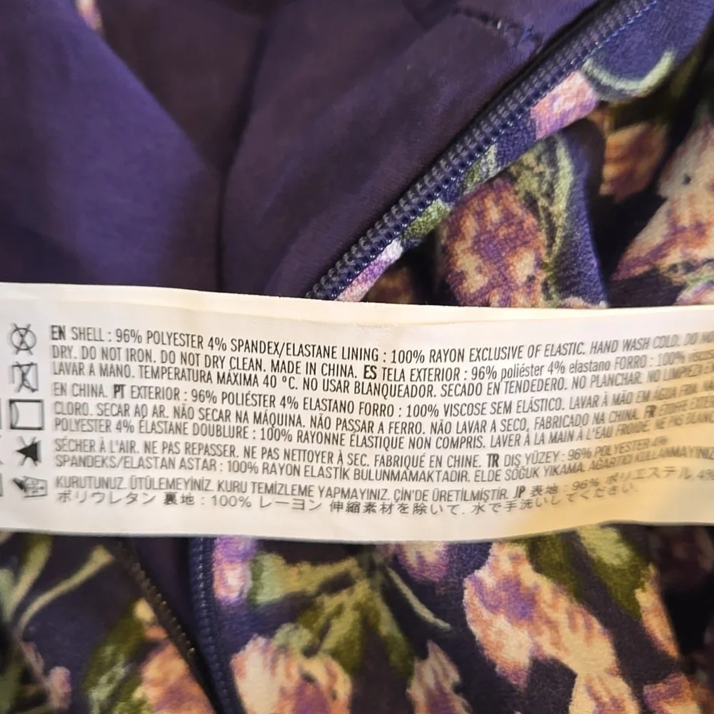 Forever 21 Y2K Purple And Blue Floral Sundress Mini Dress